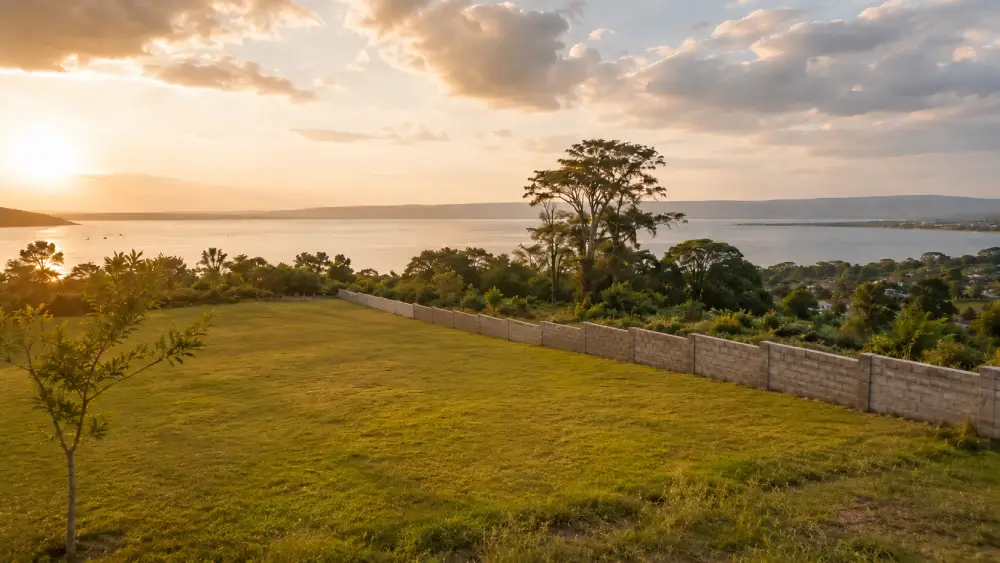 Homes around Lake Victoria in Entebbe, Uganda